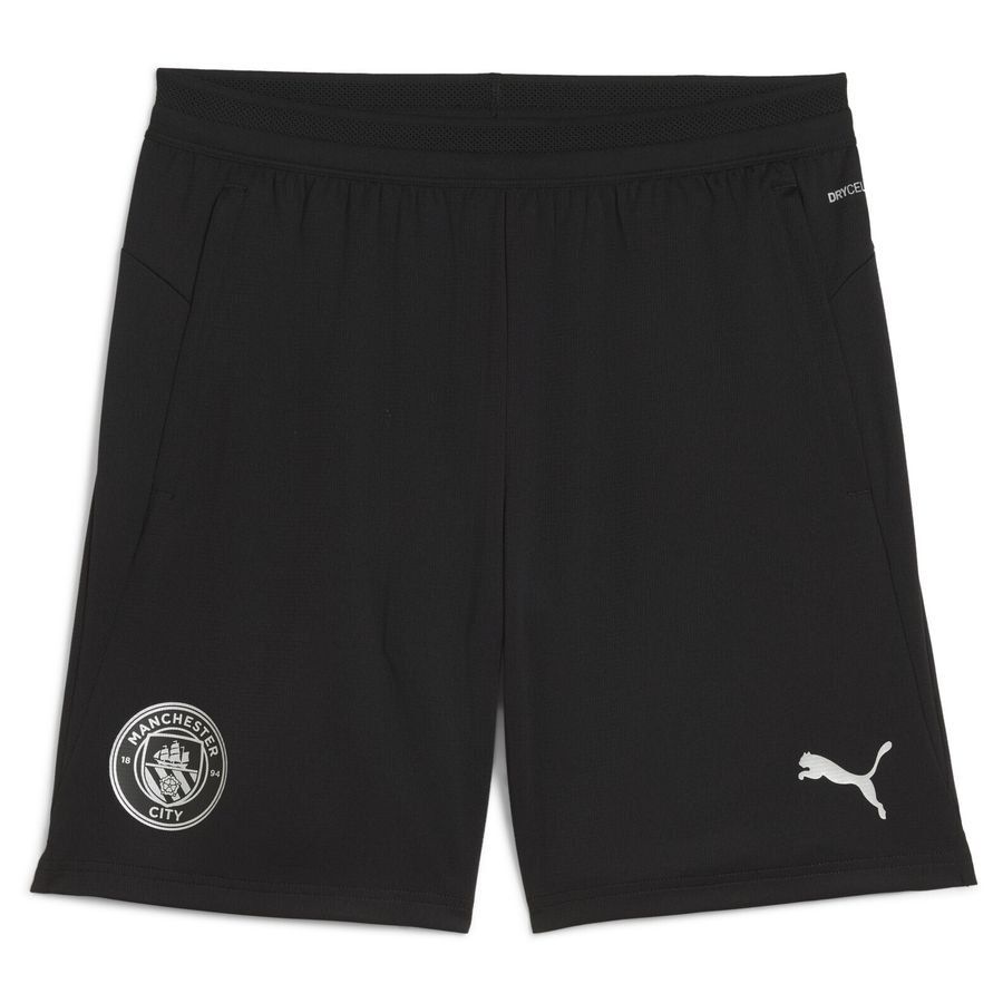 Manchester City Training Shorts - PUMA Black/Puma Silver - Men's-SoccerKits Hub | Buy Soccer Jerseys Online